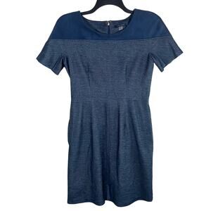 Tommy Hilfiger Shift Dress Women's Size 8 Denim Blue 60s Mod Retro Style Classic